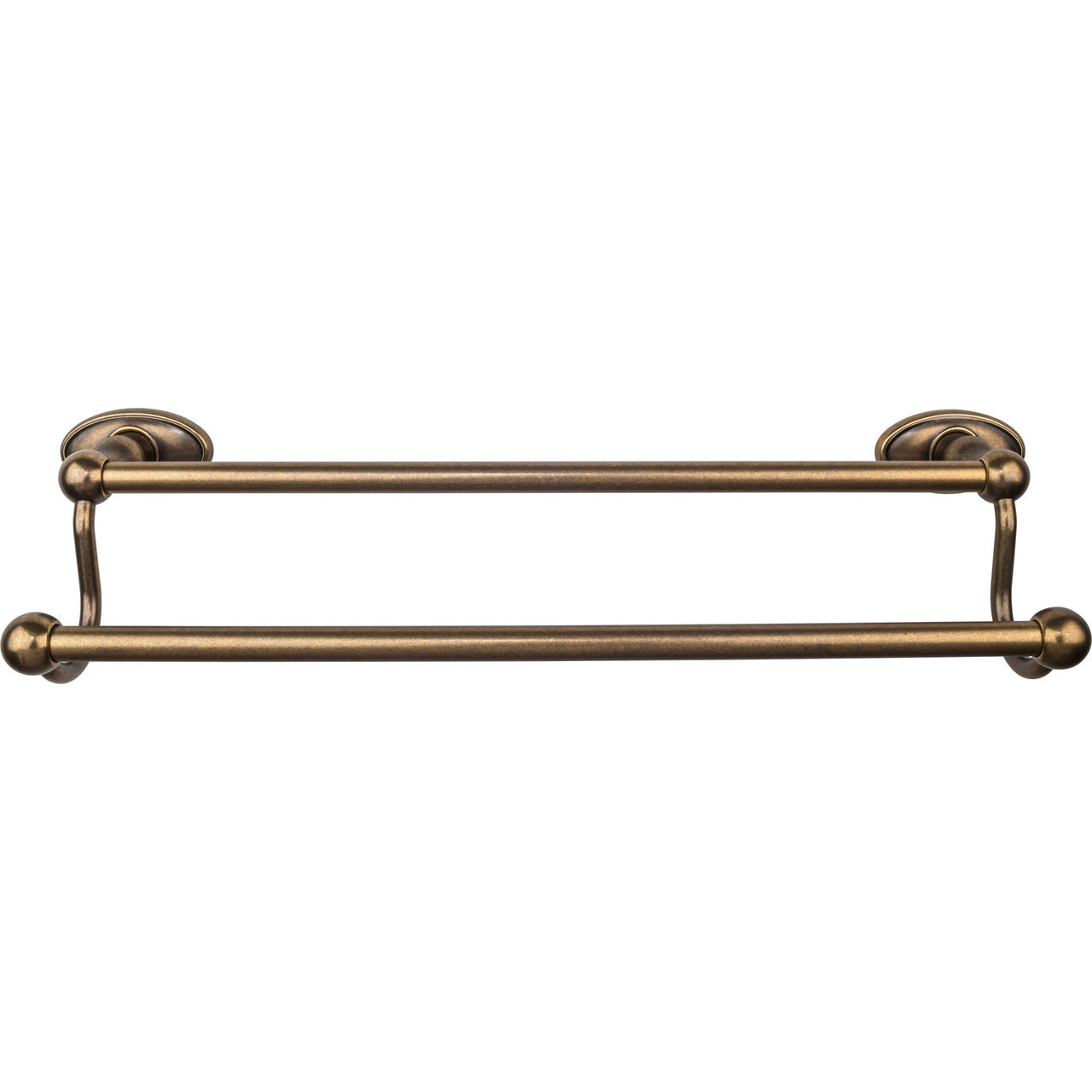 Top Knobs ED7GBZC: 18" cc Edwardian Bath Double Towel Bar - German Bronze