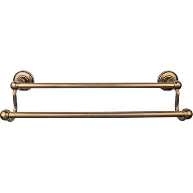Top Knobs ED7GBZD: 18" cc Edwardian Bath Double Towel Bar - German Bronze
