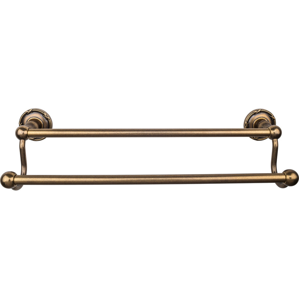Top Knobs ED7GBZE: 18" cc Edwardian Bath Double Towel Bar - German Bronze