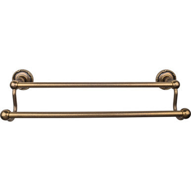 Top Knobs ED7GBZE: 18" cc Edwardian Bath Double Towel Bar - German Bronze