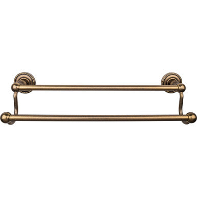 Top Knobs ED7GBZF: 18" cc Edwardian Bath Double Towel Bar - German Bronze
