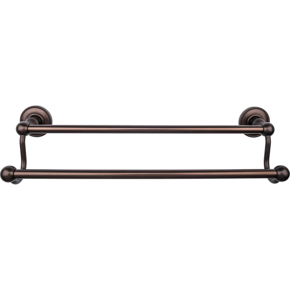 Top Knobs ED7ORBA: 18" cc Edwardian Bath Double Towel Bar - Oil Rubbed Bronze