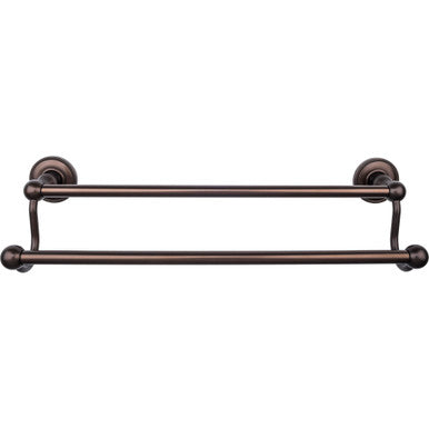 Top Knobs ED7ORBA: 18" cc Edwardian Bath Double Towel Bar - Oil Rubbed Bronze