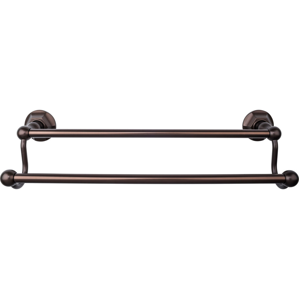 Top Knobs ED7ORBB: 18" cc Edwardian Bath Double Towel Bar - Oil Rubbed Bronze