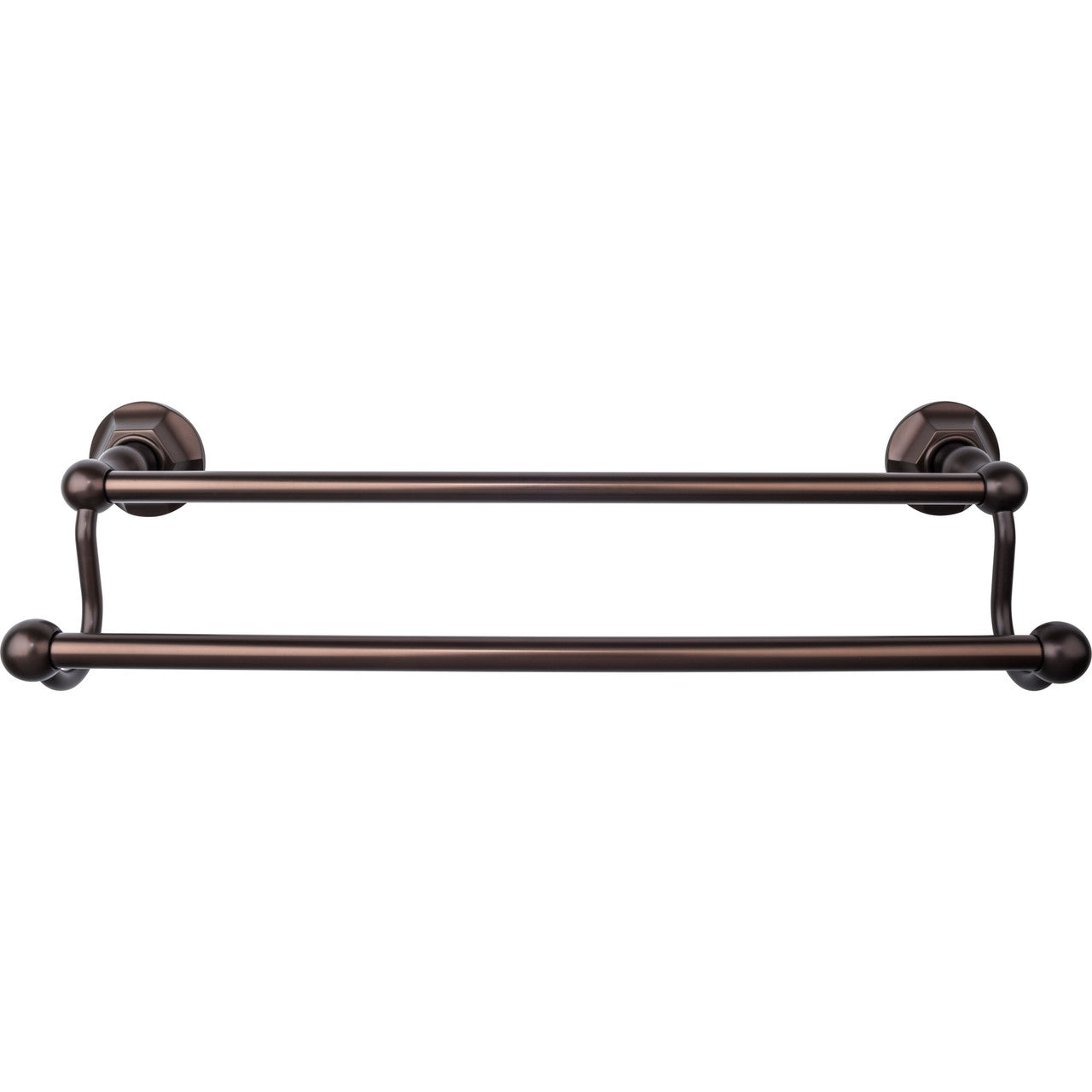 Top Knobs ED7ORBB: 18" cc Edwardian Bath Double Towel Bar - Oil Rubbed Bronze