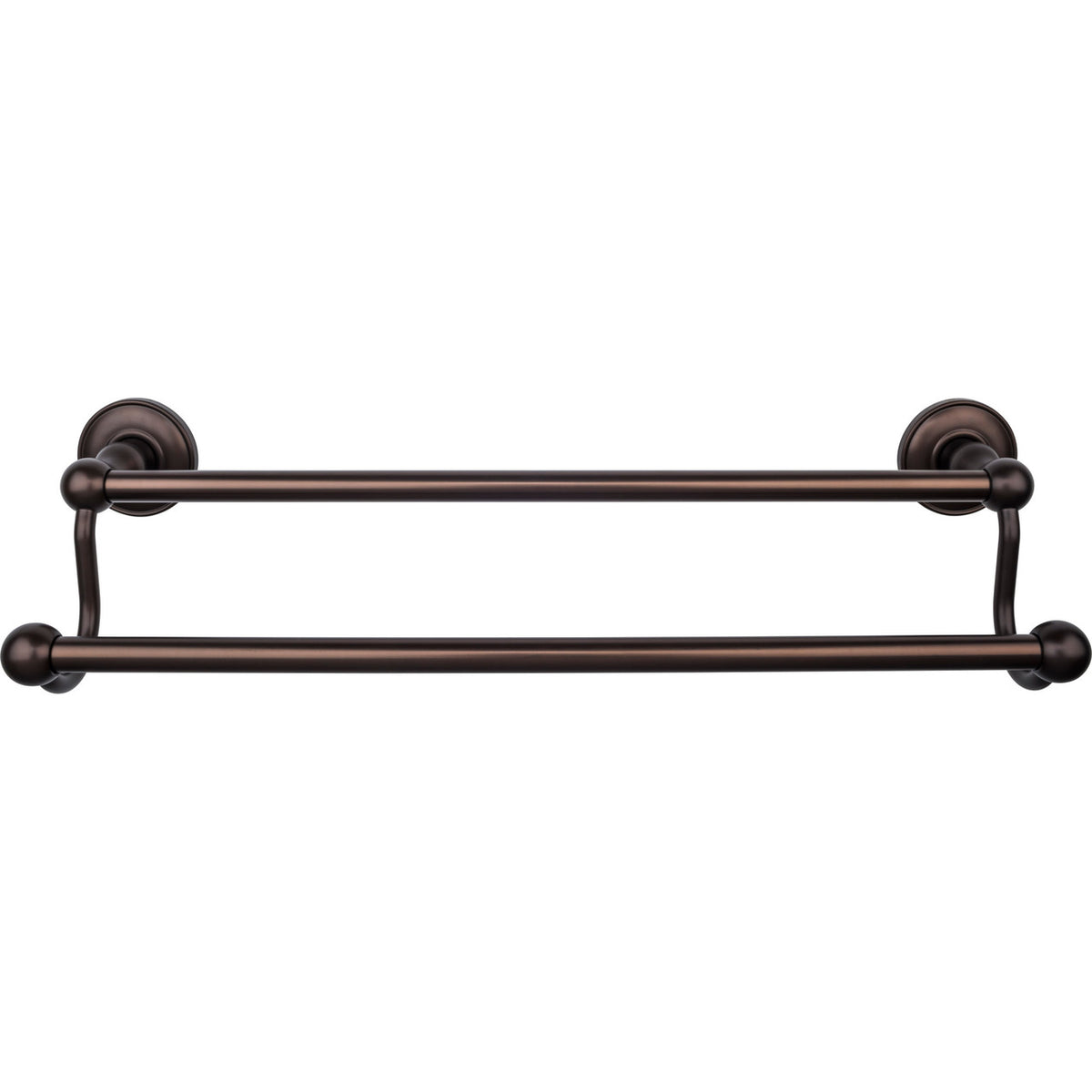 Top Knobs ED7ORBD: 18" cc Edwardian Bath Double Towel Bar - Oil Rubbed Bronze