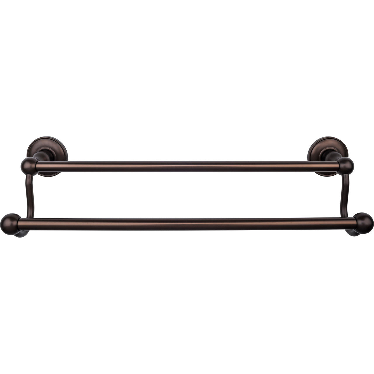 Top Knobs ED7ORBD: 18" cc Edwardian Bath Double Towel Bar - Oil Rubbed Bronze