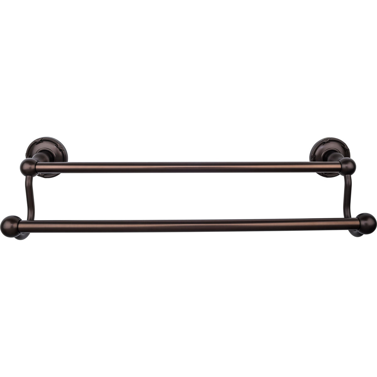 Top Knobs ED7ORBE: 18" cc Edwardian Bath Double Towel Bar - Oil Rubbed Bronze