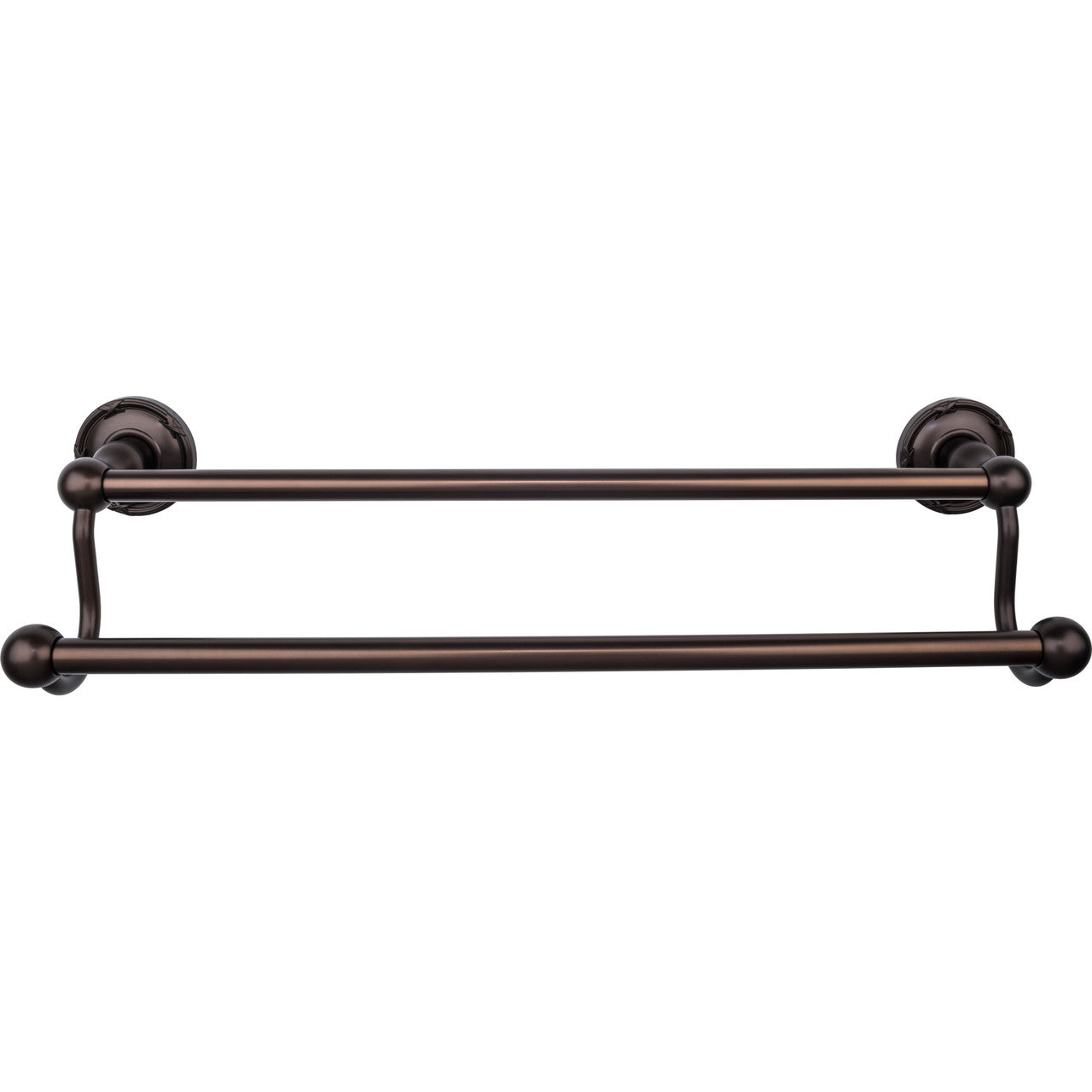 Top Knobs ED7ORBE: 18" cc Edwardian Bath Double Towel Bar - Oil Rubbed Bronze
