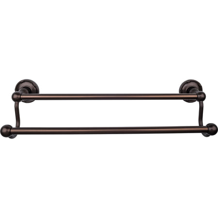 Top Knobs ED7ORBE: 18" cc Edwardian Bath Double Towel Bar - Oil Rubbed Bronze