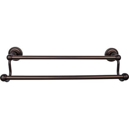 Top Knobs ED7ORBF: 18" cc Edwardian Bath Double Towel Bar - Oil Rubbed Bronze