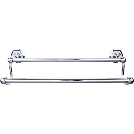 Top Knobs ED7PCB: 18" cc Edwardian Bath Double Towel Bar - Polished Chrome