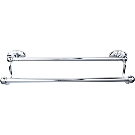 Top Knobs ED7PCC: 18" cc Edwardian Bath Double Towel Bar - Polished Chrome