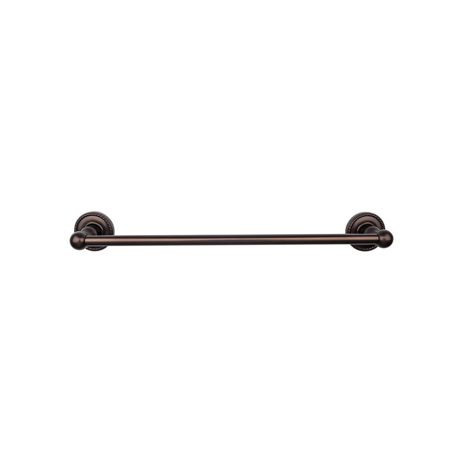 Top Knobs ED8ORBF: 24" cc Edwardian Bath Single Towel Bar - Oil Rubbed Bronze