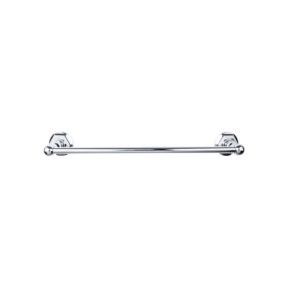 Top Knobs ED8PCB: 24" cc Edwardian Bath Single Towel Bar - Polished Chrome