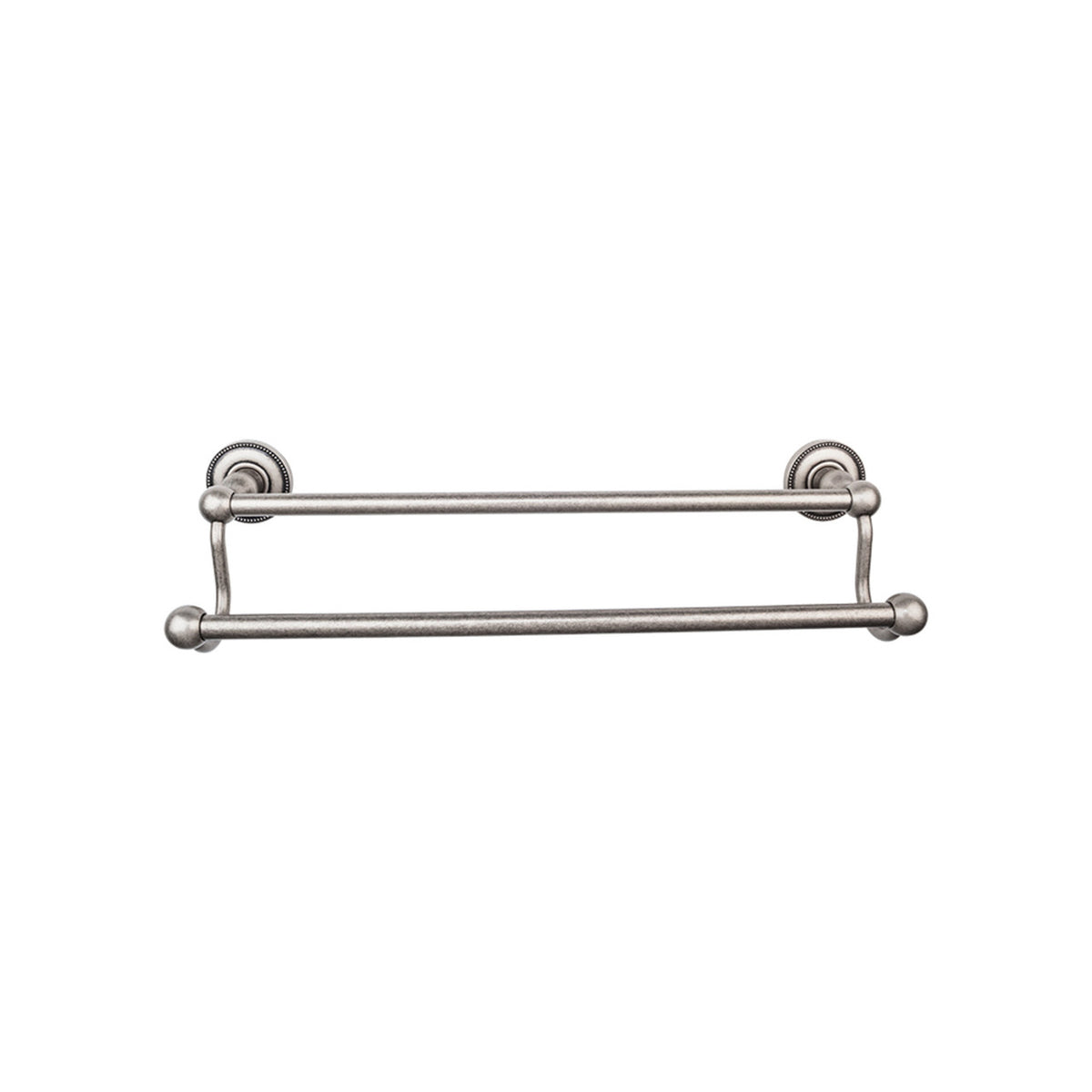 Top Knobs ED9APA: 24" cc Edwardian Bath Double Towel Bar - Antique Pewter