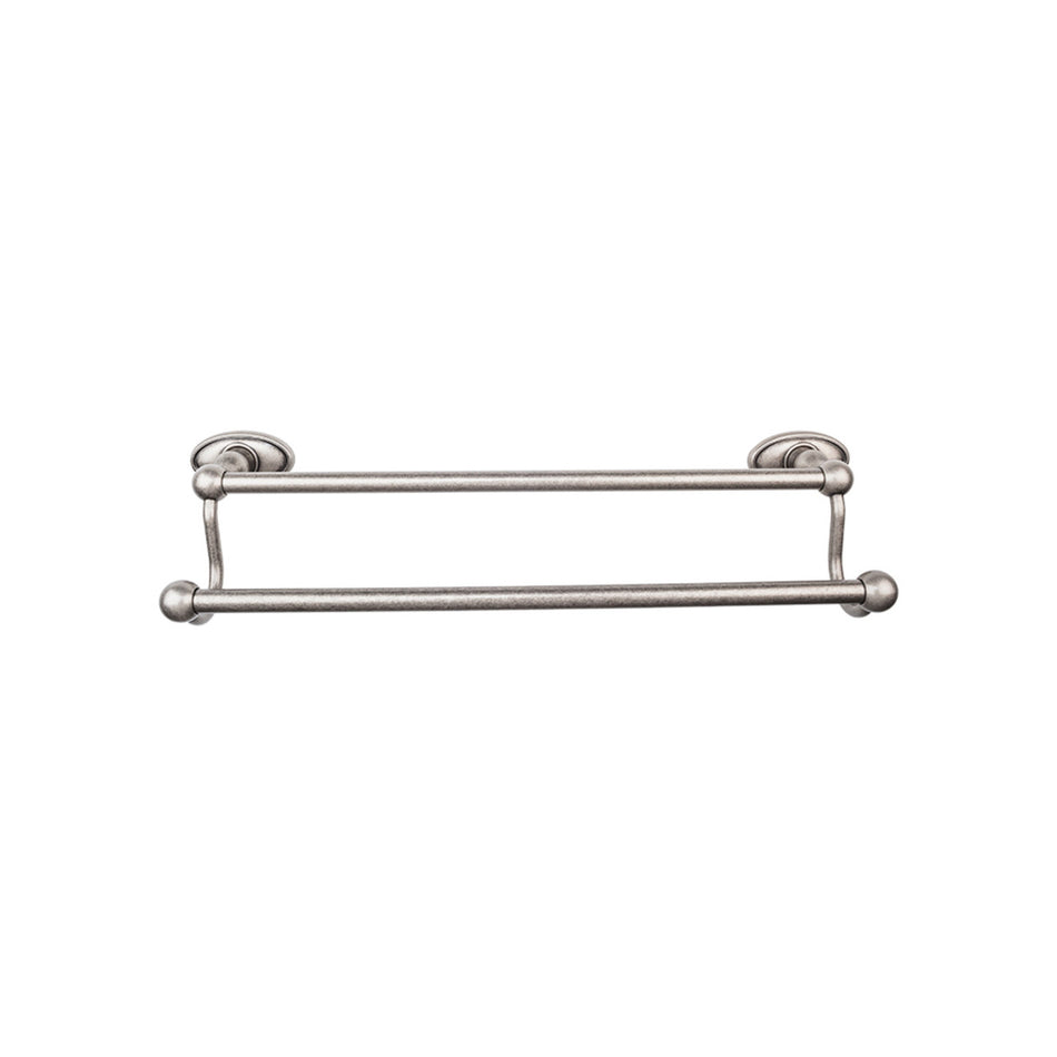 Top Knobs ED9APC: 24" cc Edwardian Bath Double Towel Bar - Antique Pewter