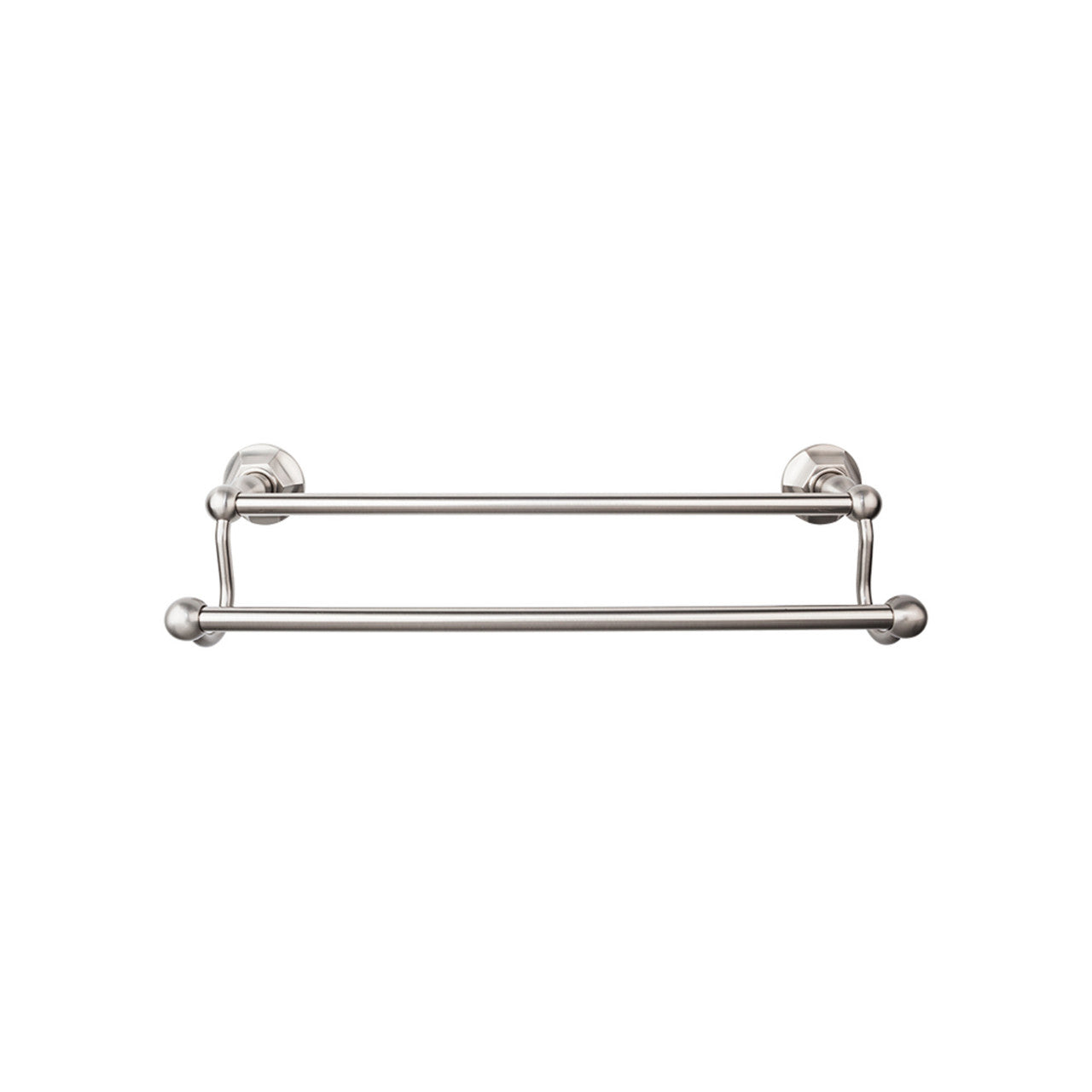 Top Knobs ED9BSNB: 24" cc Edwardian Bath Double Towel Bar - Brushed Satin Nickel