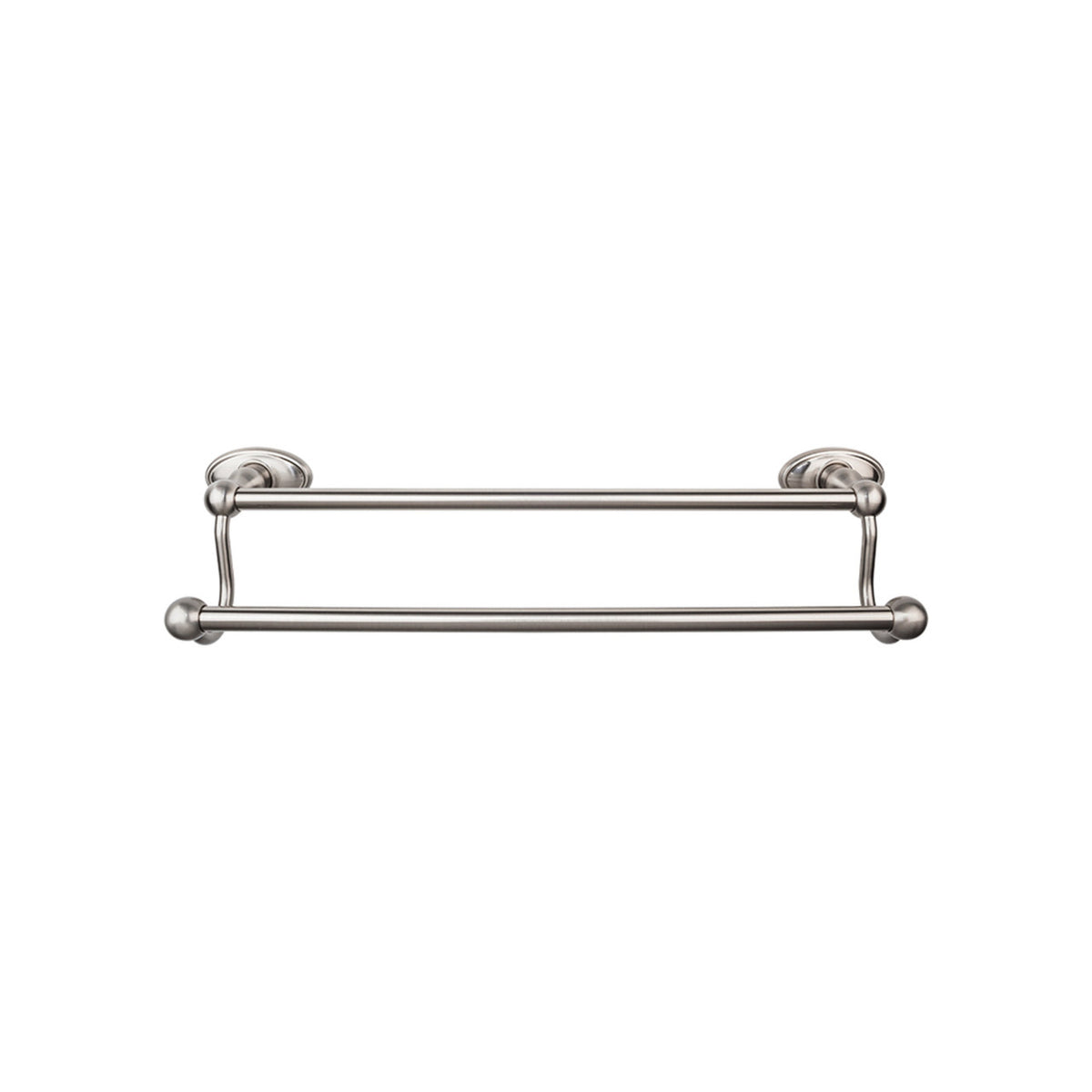 Top Knobs ED9BSNC: 24" cc Edwardian Bath Double Towel Bar - Brushed Satin Nickel