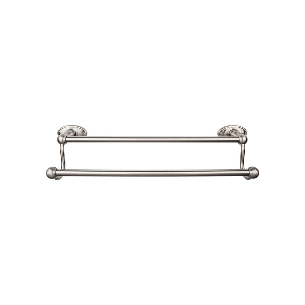 Top Knobs ED9BSNC: 24" cc Edwardian Bath Double Towel Bar - Brushed Satin Nickel