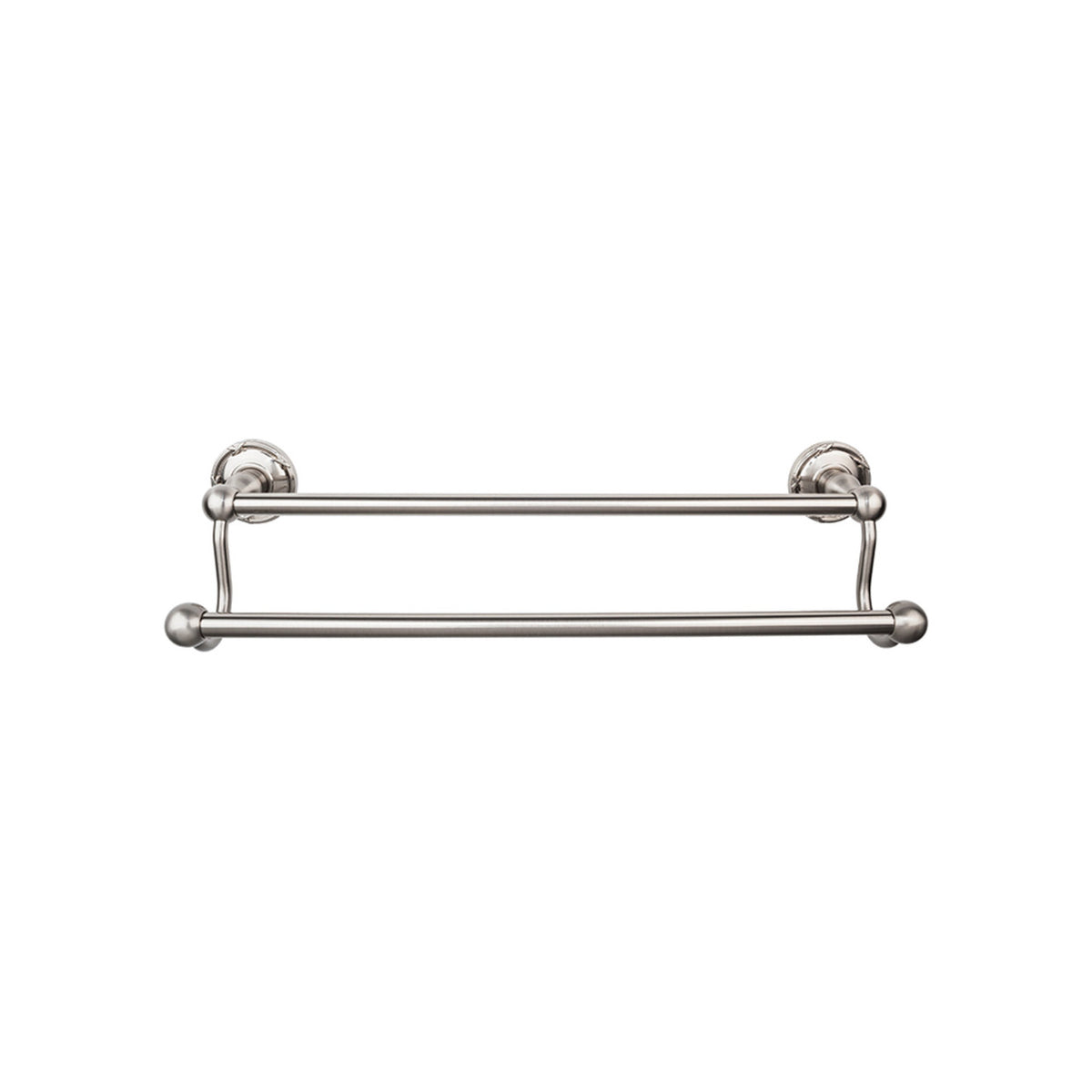 Top Knobs ED9BSNE: 24" cc Edwardian Bath Double Towel Bar - Brushed Satin Nickel