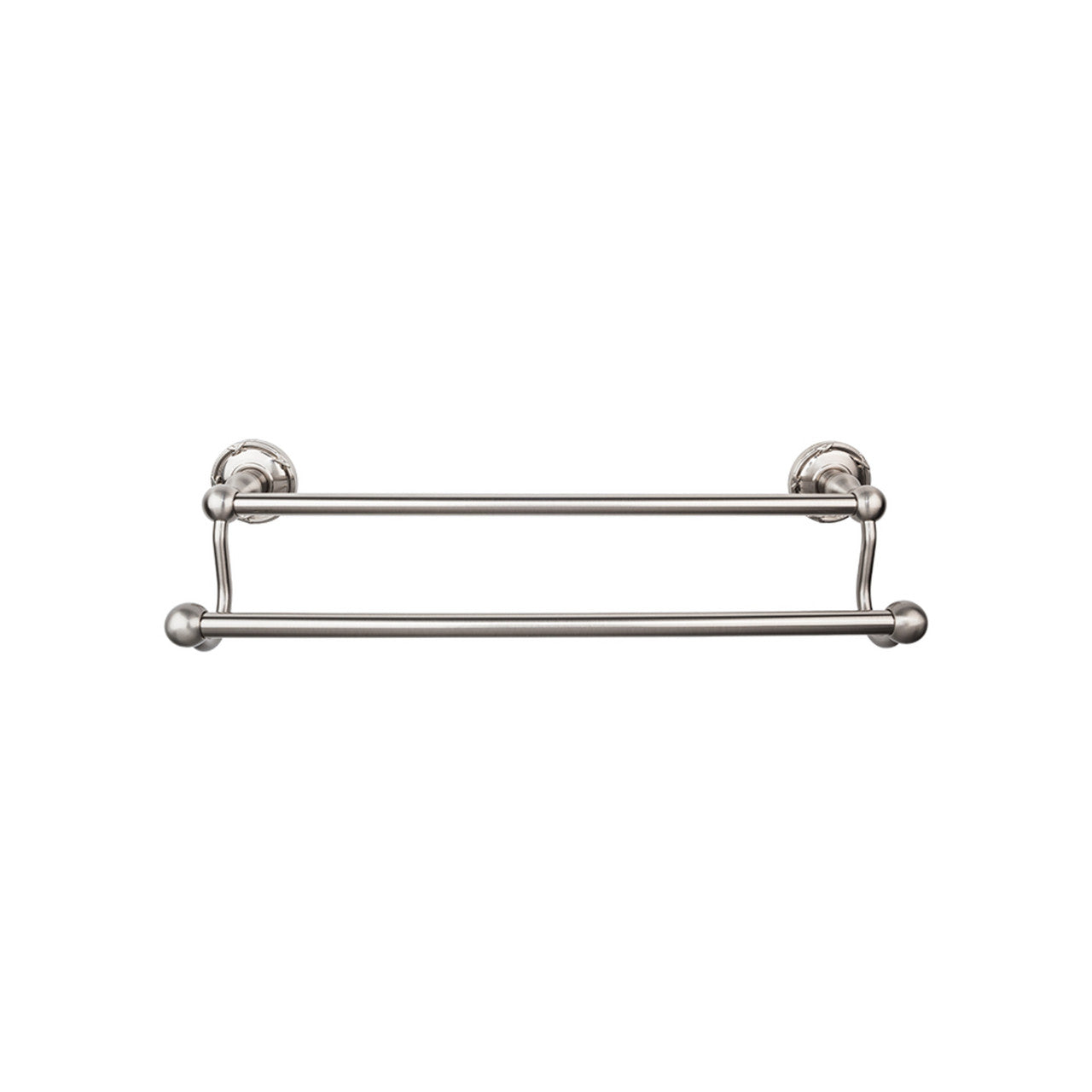 Top Knobs ED9BSNE: 24" cc Edwardian Bath Double Towel Bar - Brushed Satin Nickel