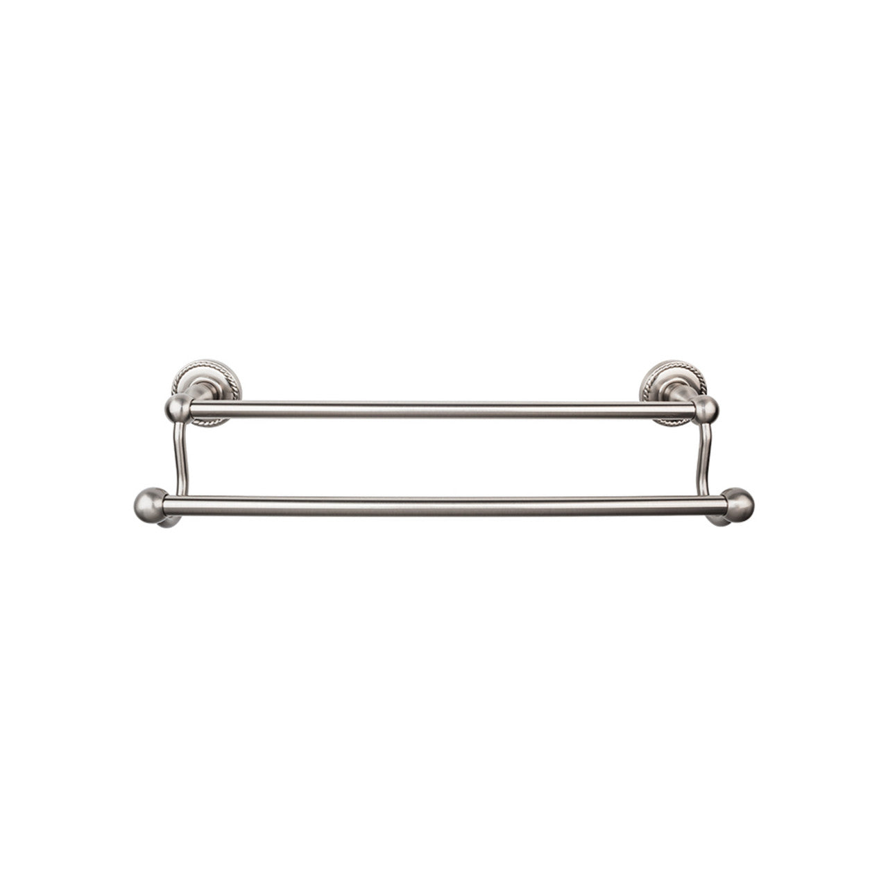 Top Knobs ED9BSNF: 24" cc Edwardian Bath Double Towel Bar - Brushed Satin Nickel