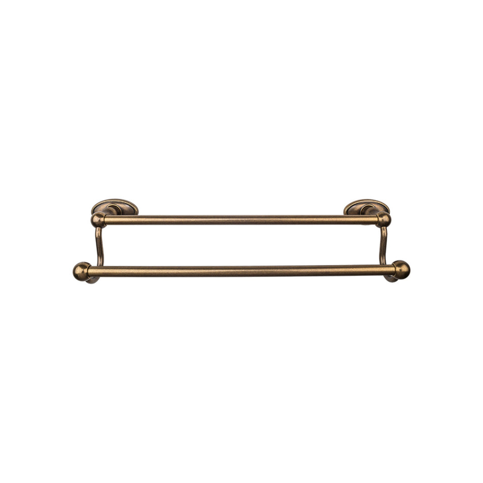 Top Knobs ED9GBZC: 24" cc Edwardian Bath Double Towel Bar - German Bronze