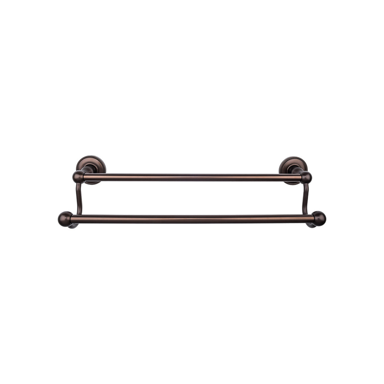 Top Knobs ED9ORBA: 24" cc Edwardian Bath Double Towel Bar - Oil Rubbed Bronze