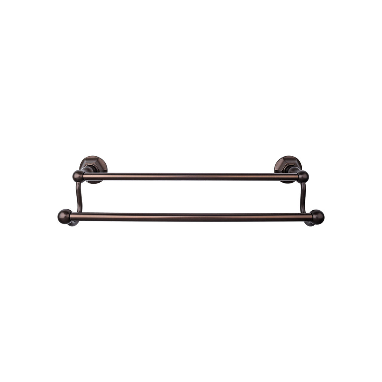 Top Knobs ED9ORBB: 24" cc Edwardian Bath Double Towel Bar - Oil Rubbed Bronze