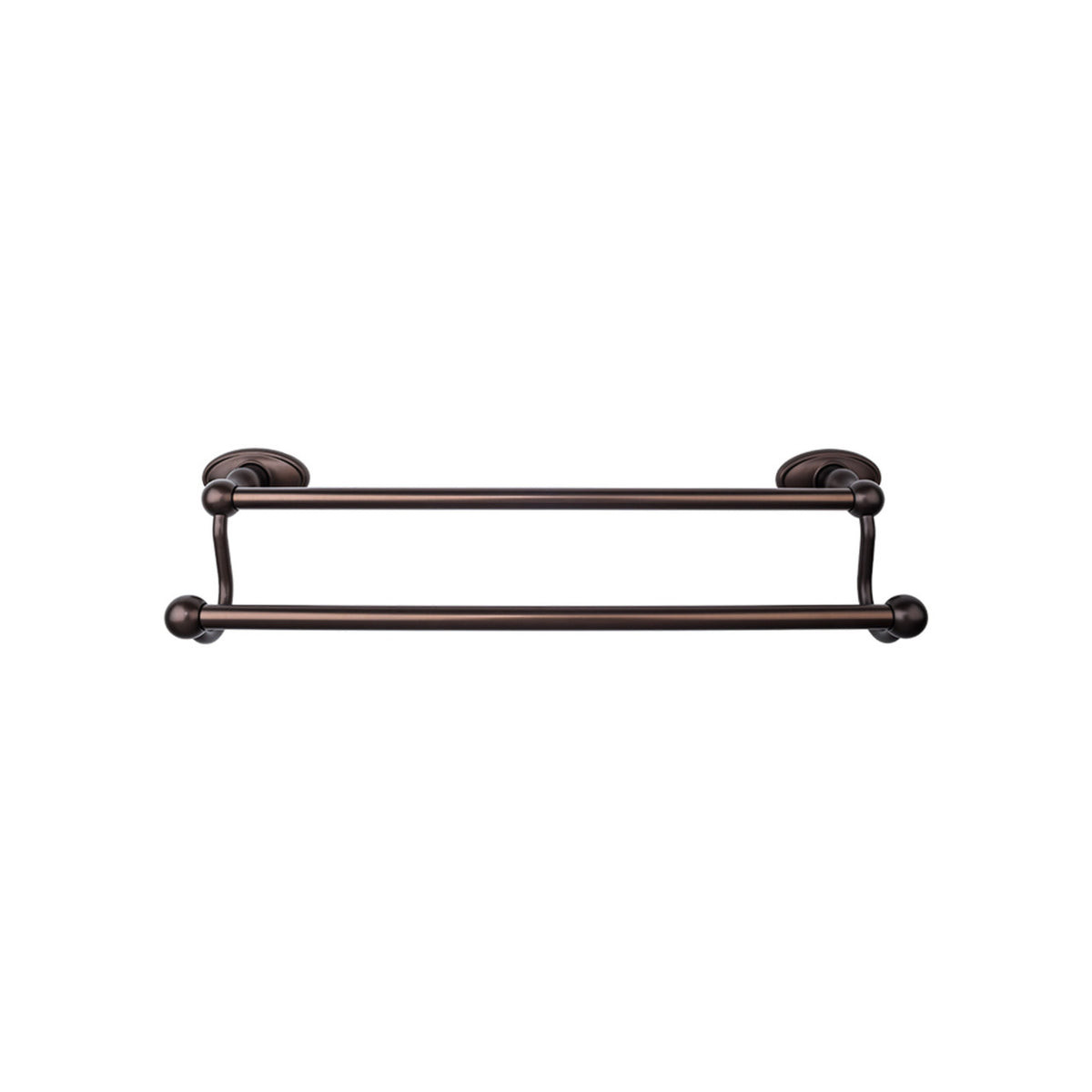 Top Knobs ED9ORBC: 24" cc Edwardian Bath Double Towel Bar - Oil Rubbed Bronze