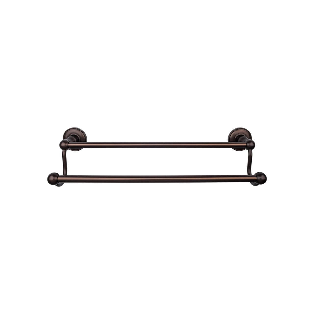 Top Knobs ED9ORBD: 24" cc Edwardian Bath Double Towel Bar - Oil Rubbed Bronze
