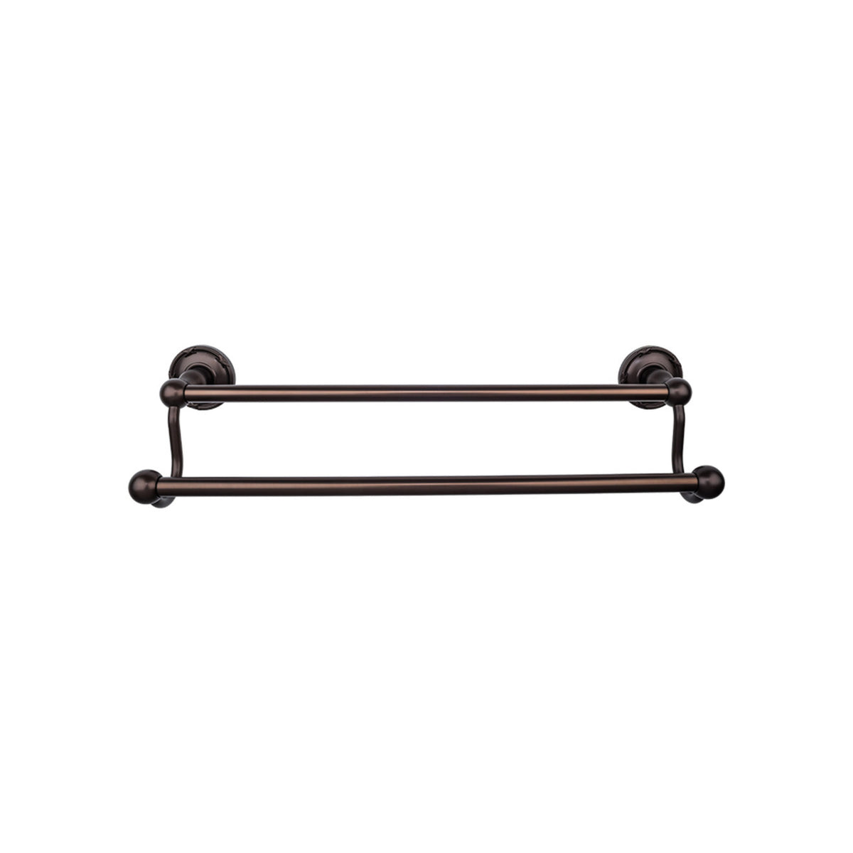 Top Knobs ED9ORBE: 24" cc Edwardian Bath Double Towel Bar - Oil Rubbed Bronze