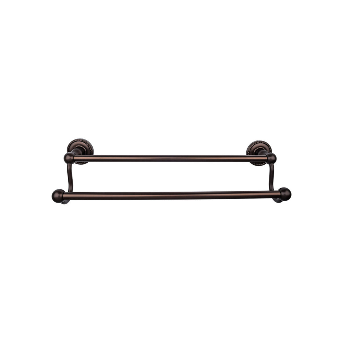 Top Knobs ED9ORBF: 24" cc Edwardian Bath Double Towel Bar - Oil Rubbed Bronze