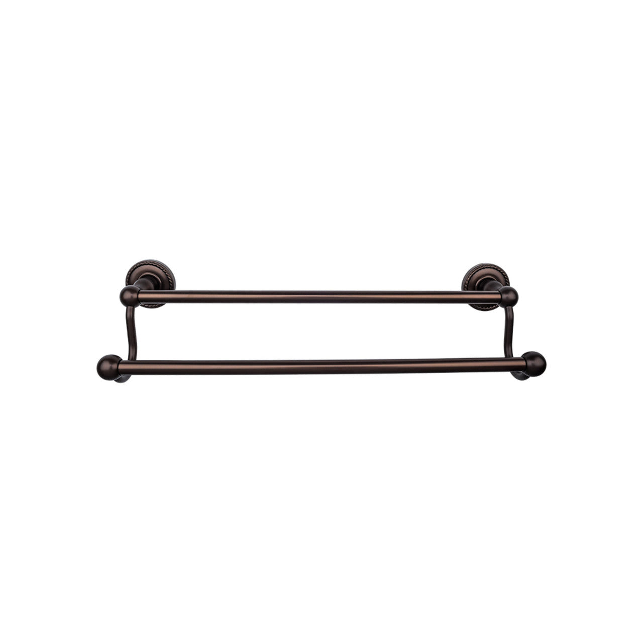 Top Knobs ED9ORBF: 24" cc Edwardian Bath Double Towel Bar - Oil Rubbed Bronze