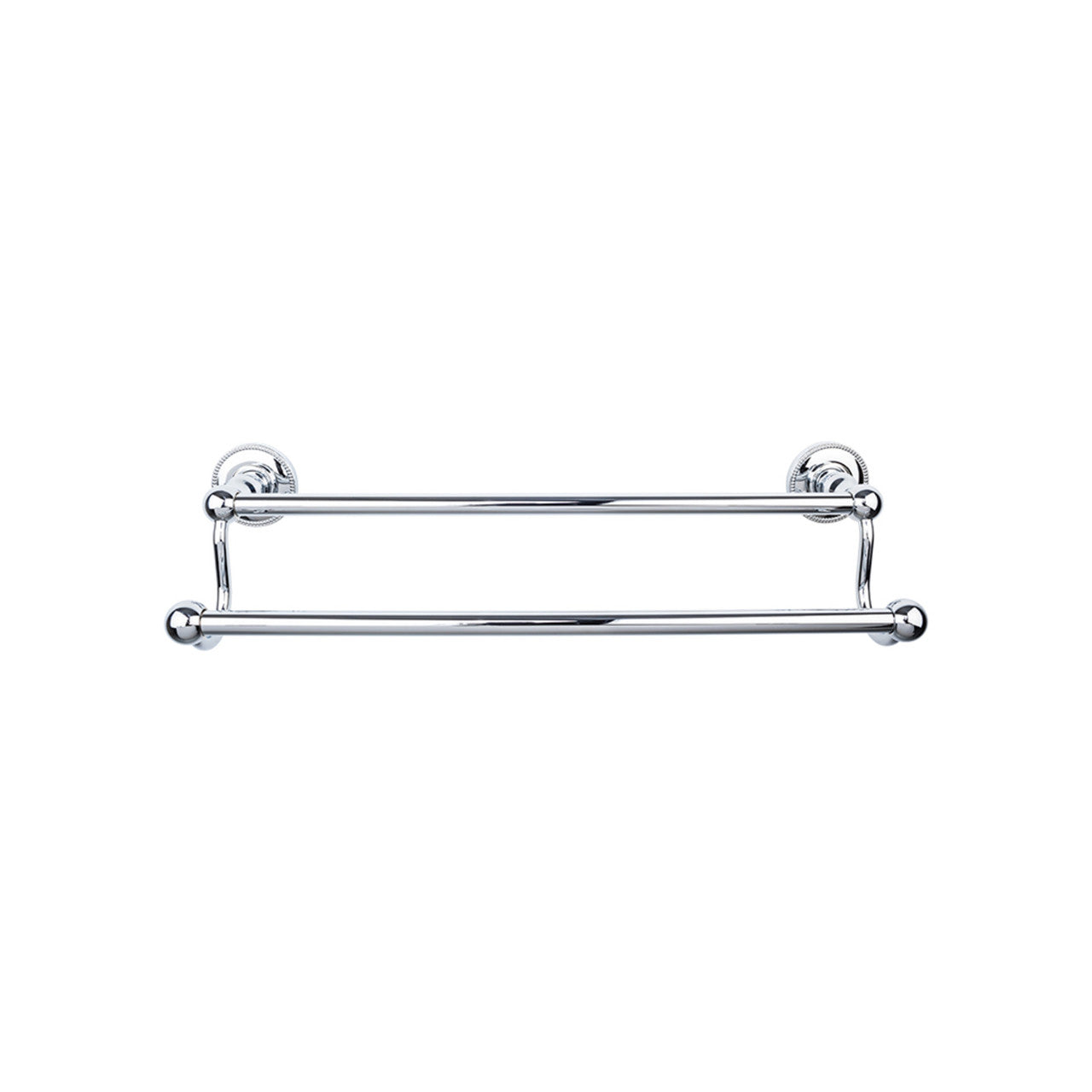 Top Knobs ED9PCA: 24" cc Edwardian Bath Double Towel Bar - Polished Chrome