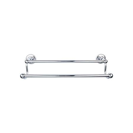 Top Knobs ED9PCA: 24" cc Edwardian Bath Double Towel Bar - Polished Chrome