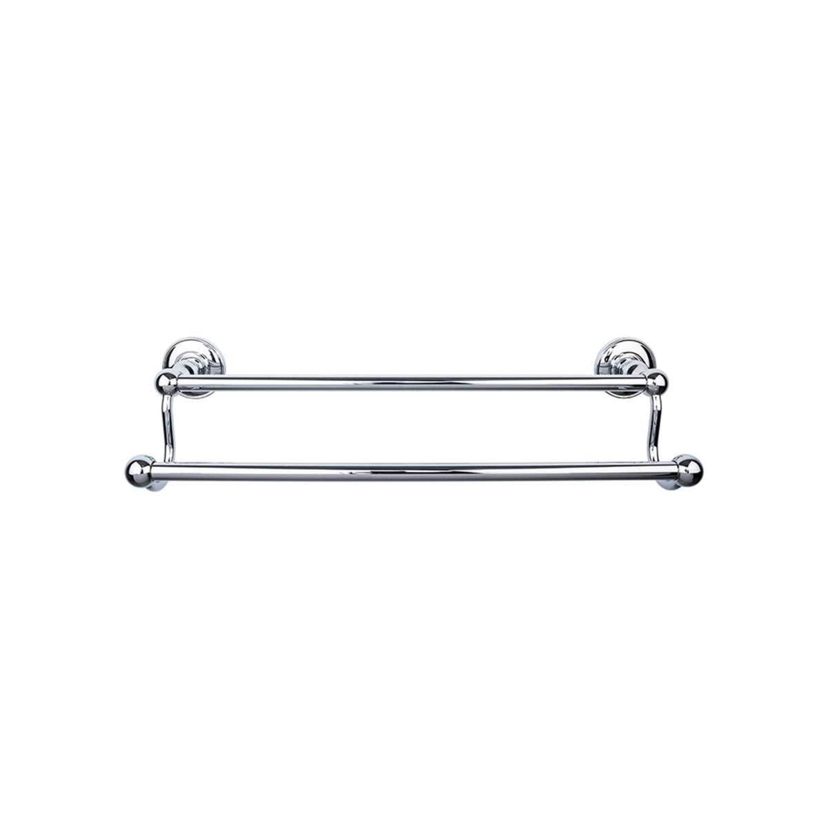 Top Knobs ED9PCD: 24" cc Edwardian Bath Double Towel Bar - Polished Chrome