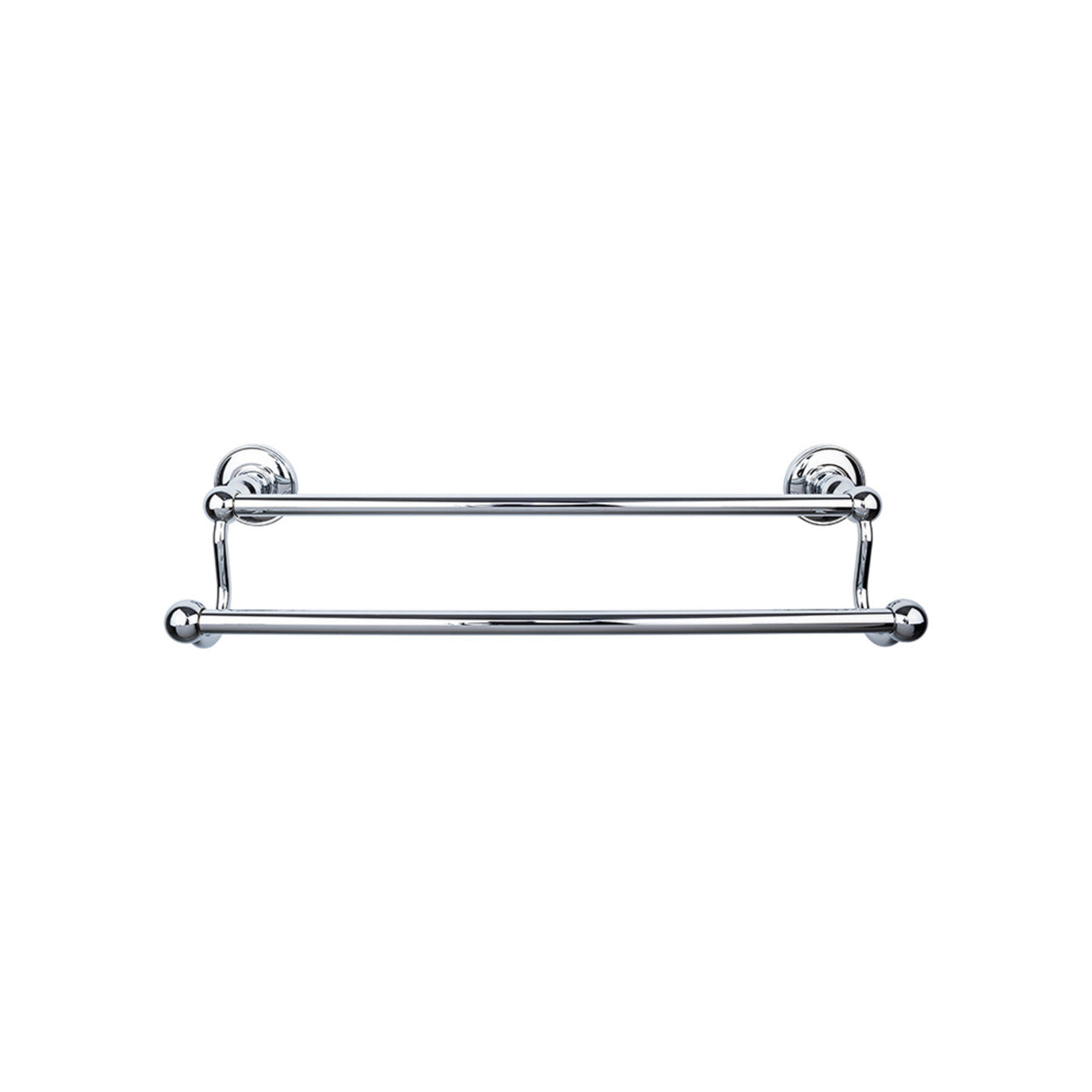 Top Knobs ED9PCD: 24" cc Edwardian Bath Double Towel Bar - Polished Chrome