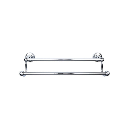 Top Knobs ED9PCD: 24" cc Edwardian Bath Double Towel Bar - Polished Chrome