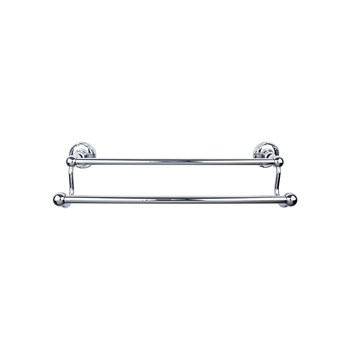 Top Knobs ED9PCE: 24" cc Edwardian Bath Double Towel Bar - Polished Chrome
