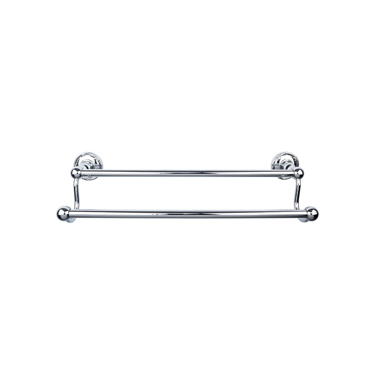 Top Knobs ED9PCE: 24" cc Edwardian Bath Double Towel Bar - Polished Chrome