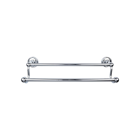 Top Knobs ED9PCE: 24" cc Edwardian Bath Double Towel Bar - Polished Chrome