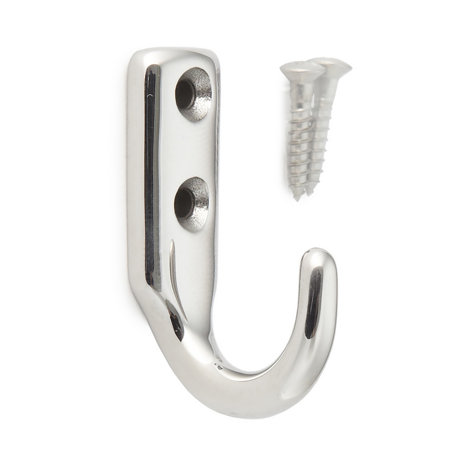 Sugatsune EL-25: 40mm Single Wall Hook - Mirror Stainless Steel