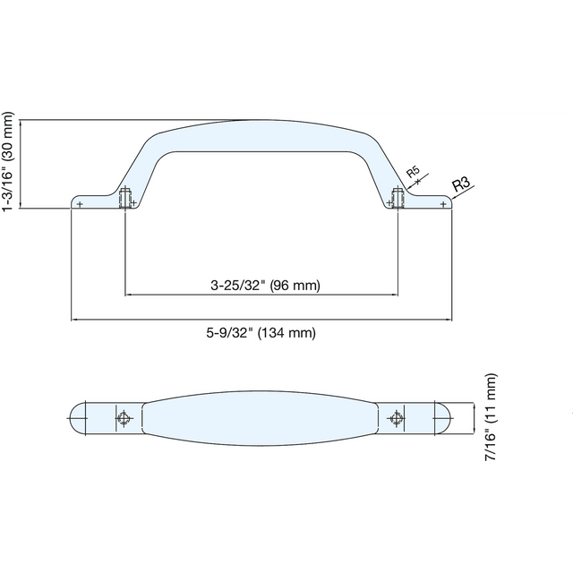 Sugatsune ES-009-96/AB: 96mm cc ESOR Handle Cabinet Pull - Matte Antique Bronze