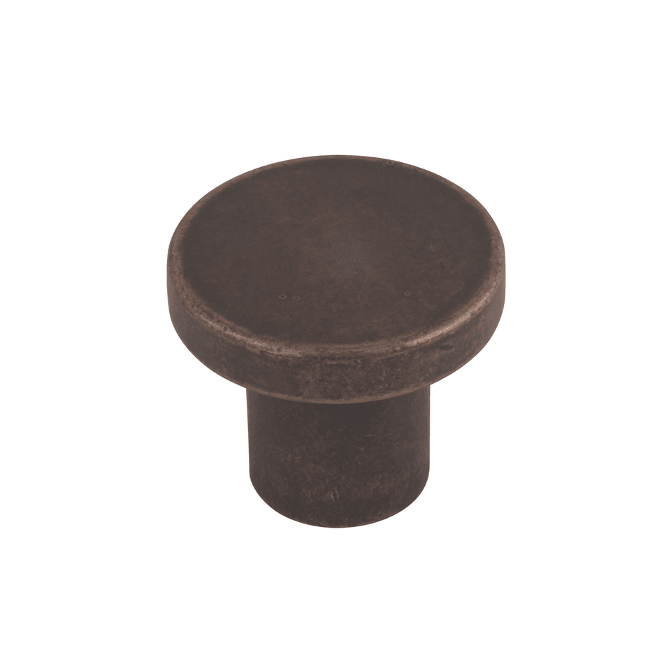 Sugatsune ES-Z201-33-AC: 33mm ESOR Round Cabinet Knob - Matte Antique Copper