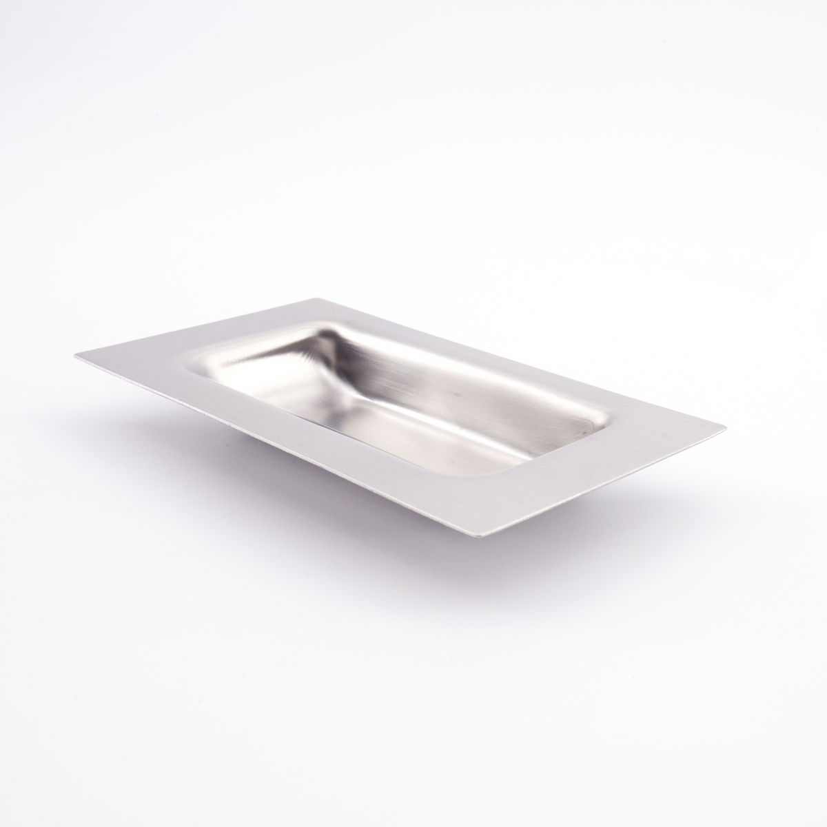 Sugatsune ES-611-WO: 4" cc Rectangular Flush Cabinet Pull - Satin Stainless Steel
