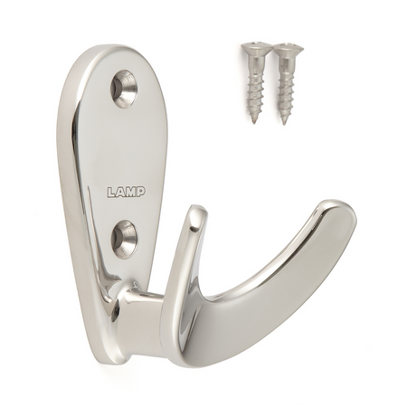 Sugatsune EU-72: 2-5/6" Forked Wall Hook - Mirror Stainless Steel