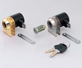 Sugatsune 1330GL-MK-DN: Million Glass Door Cam Lock - Satin Nickel