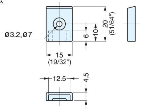 Sugatsune AP-EC20: End Cap for Shelf Standard - Light Grey
